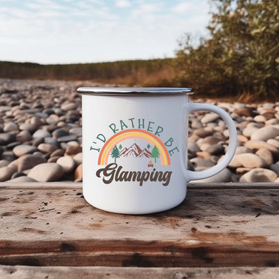 a white coffee mug sitting on top of a wooden table