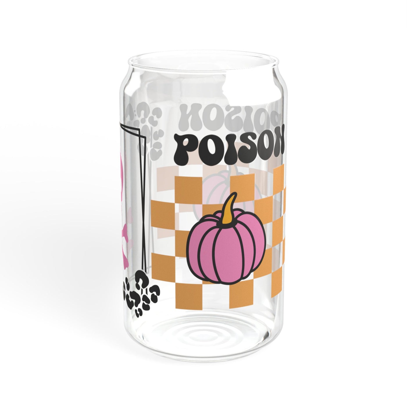 16oz Poison Skull Sipper Glass - Unique Spooky Halloween Drinking Experience - Pillow & Mug Co.