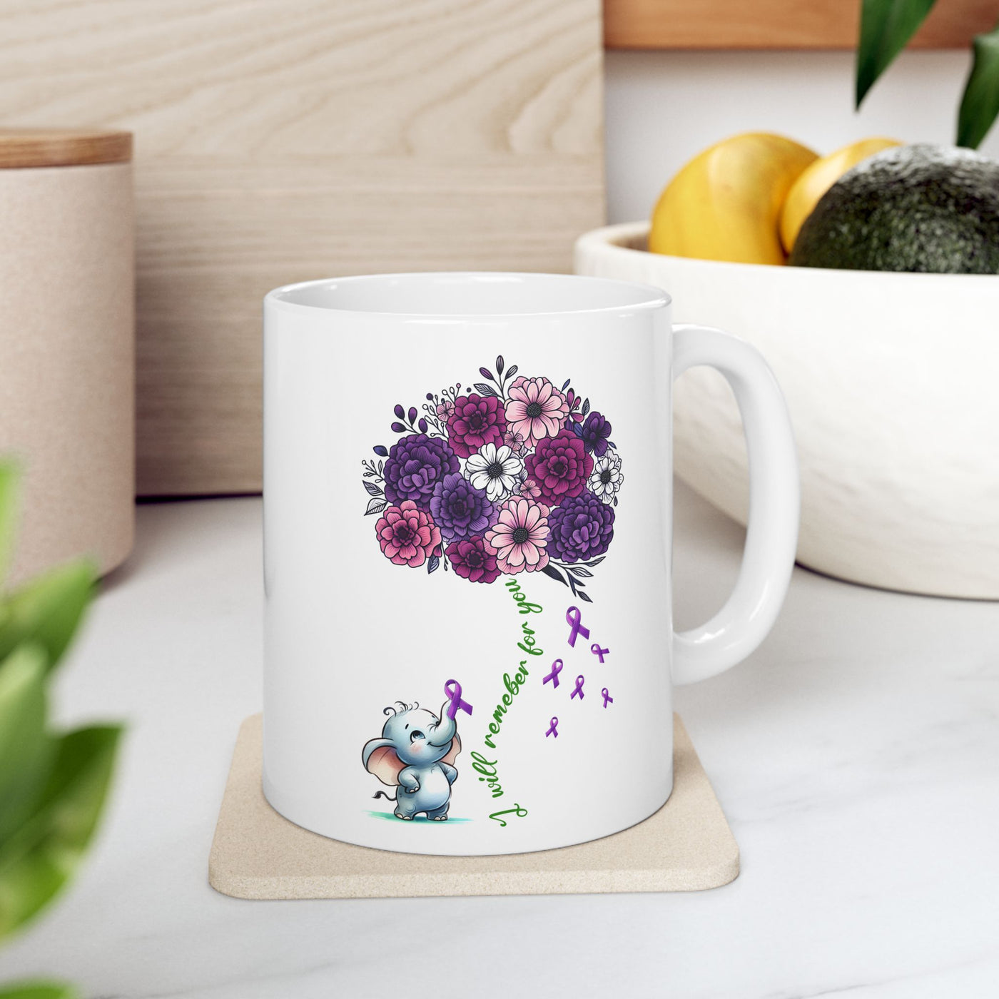 Alzheimer Awareness Ceramic Mug - Remember Your Loved Ones - 11oz - Pillow & Mug Co.