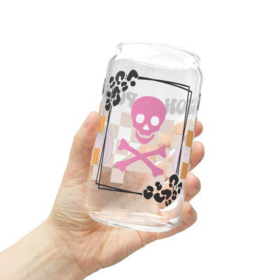 16oz Poison Skull Sipper Glass - Unique Spooky Halloween Drinking Experience - Pillow & Mug Co.