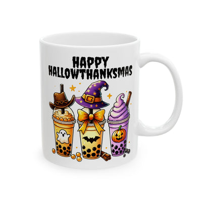 Happy HallowThanksMas Holiday Ceramic Mug 11oz - Pillow & Mug Co.