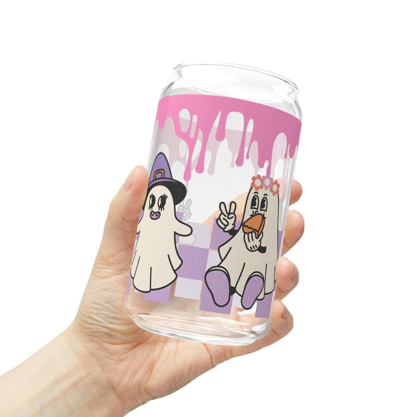 16oz Ghost Crew Sipper Glass - Unique and Stylish Paranormal Drinkware for Halloween Enthusiasts - Pillow & Mug Co.