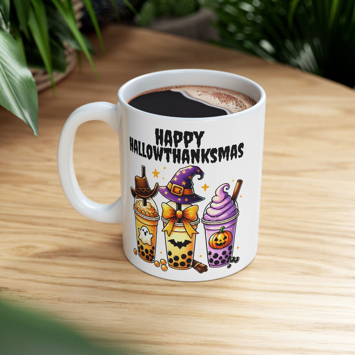 Happy HallowThanksMas Holiday Ceramic Mug 11oz - Pillow & Mug Co.