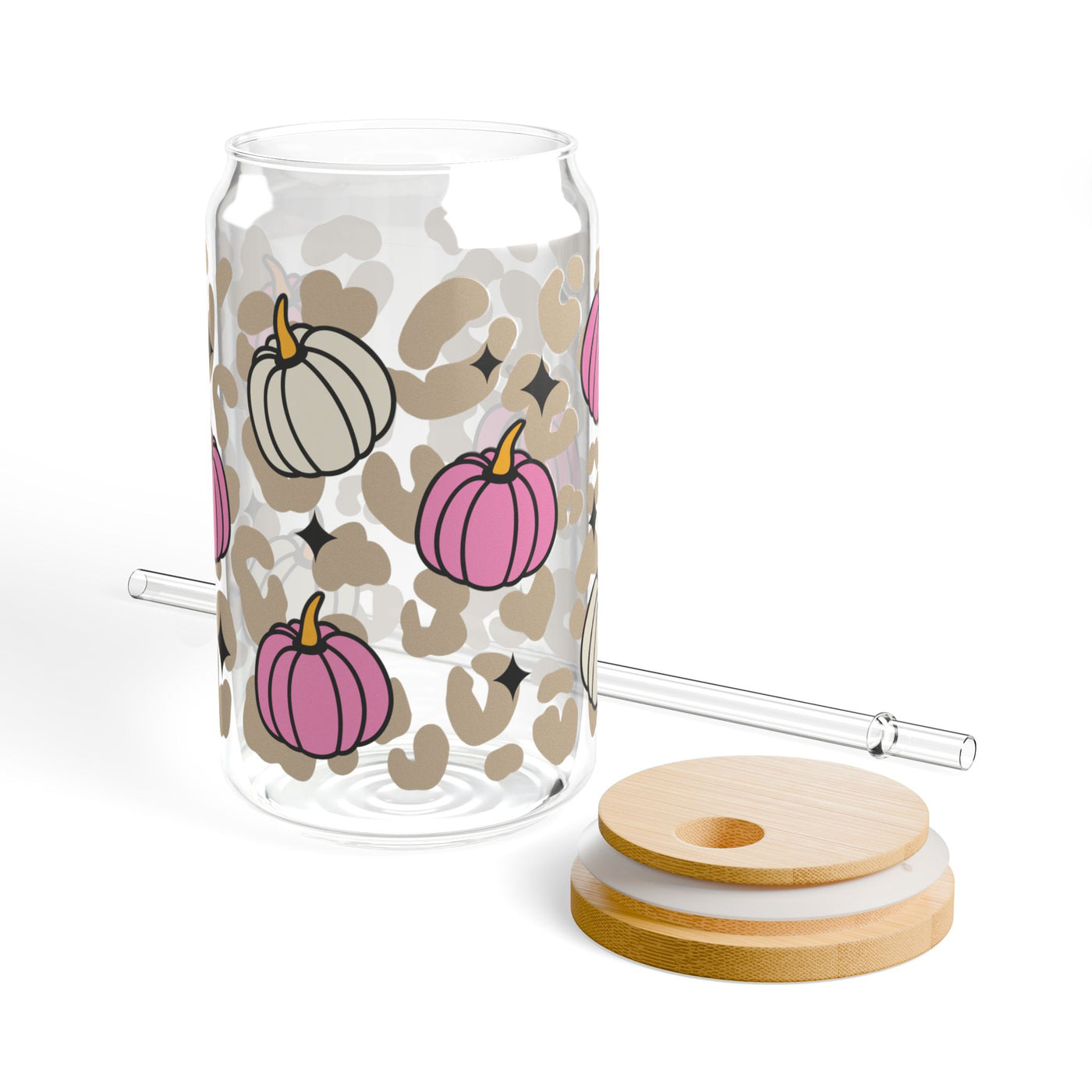 Stylish 16oz Pink Pumpkin Sipper Glass - Perfect for Autumn  Halloween Parties and Events - Pillow & Mug Co.