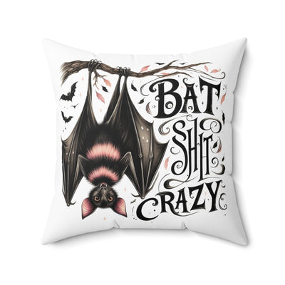 Monogrammed Hanging Bat Throw Pillow - Square Shape - Pillow & Mug Co.