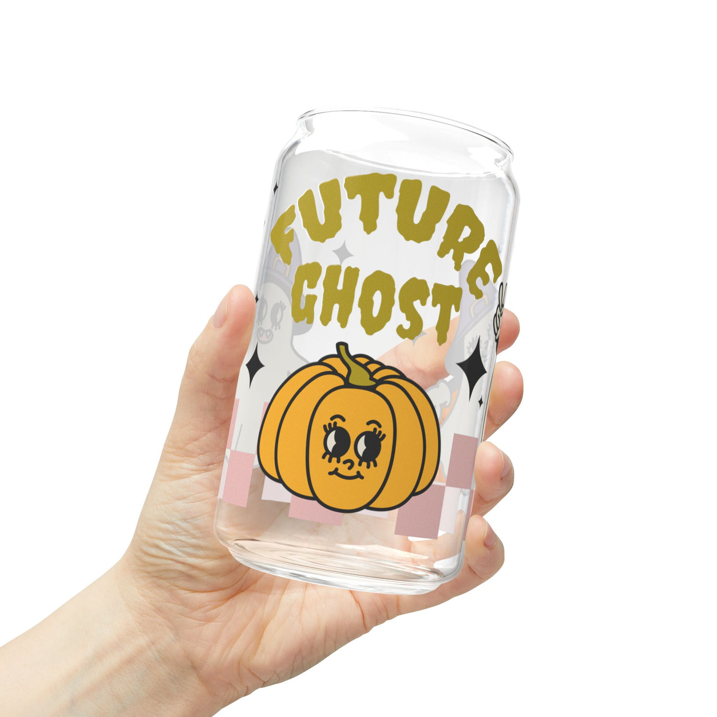 16oz Future Ghost Sipper Glass - Unique  Stylish Halloween Drinkware - Pillow & Mug Co.