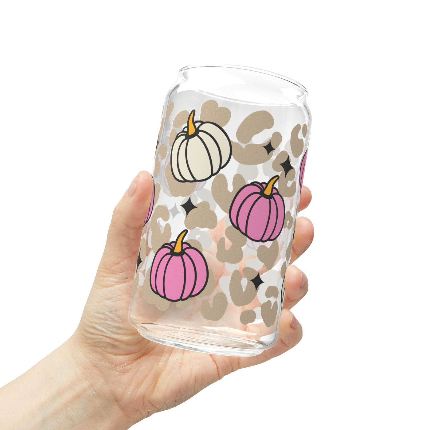 Stylish 16oz Pink Pumpkin Sipper Glass - Perfect for Autumn  Halloween Parties and Events - Pillow & Mug Co.