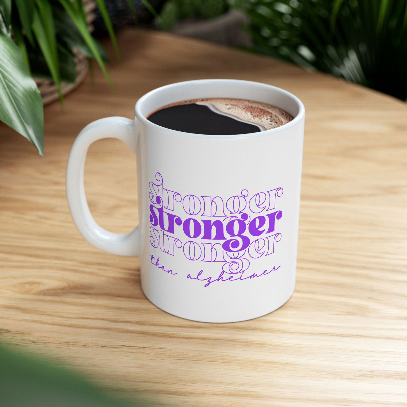 Stronger Than Alzheimers Ceramic Mug for Endurance and Hope - Pillow & Mug Co.