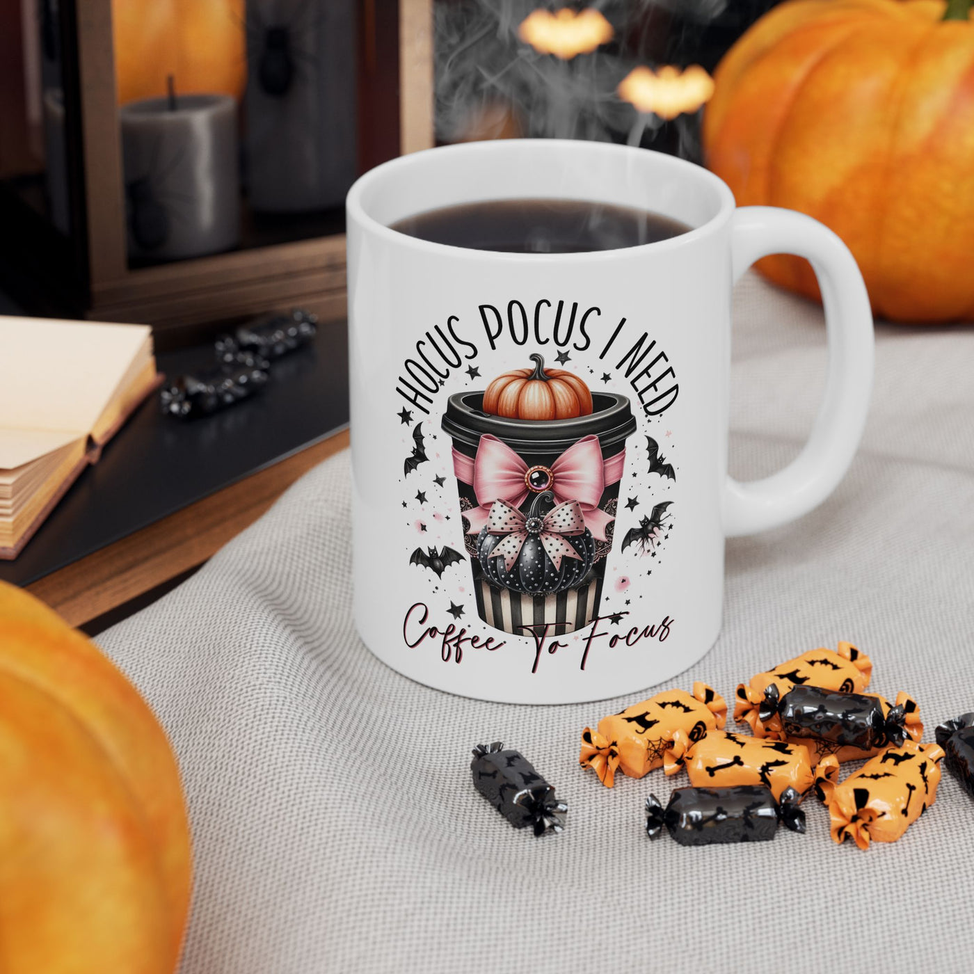 Hocus Pocus Ceramic Mug - 11oz Coffee Lovers Essential for Focus - Pillow & Mug Co.