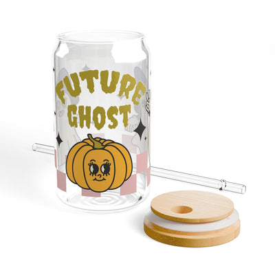 16oz Future Ghost Sipper Glass - Unique  Stylish Halloween Drinkware - Pillow & Mug Co.