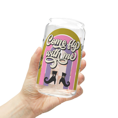 Come Fly With Me Halloween Sipper Glass - 16oz Travel Tumbler for Hot and Cold Drinks - Pillow & Mug Co.