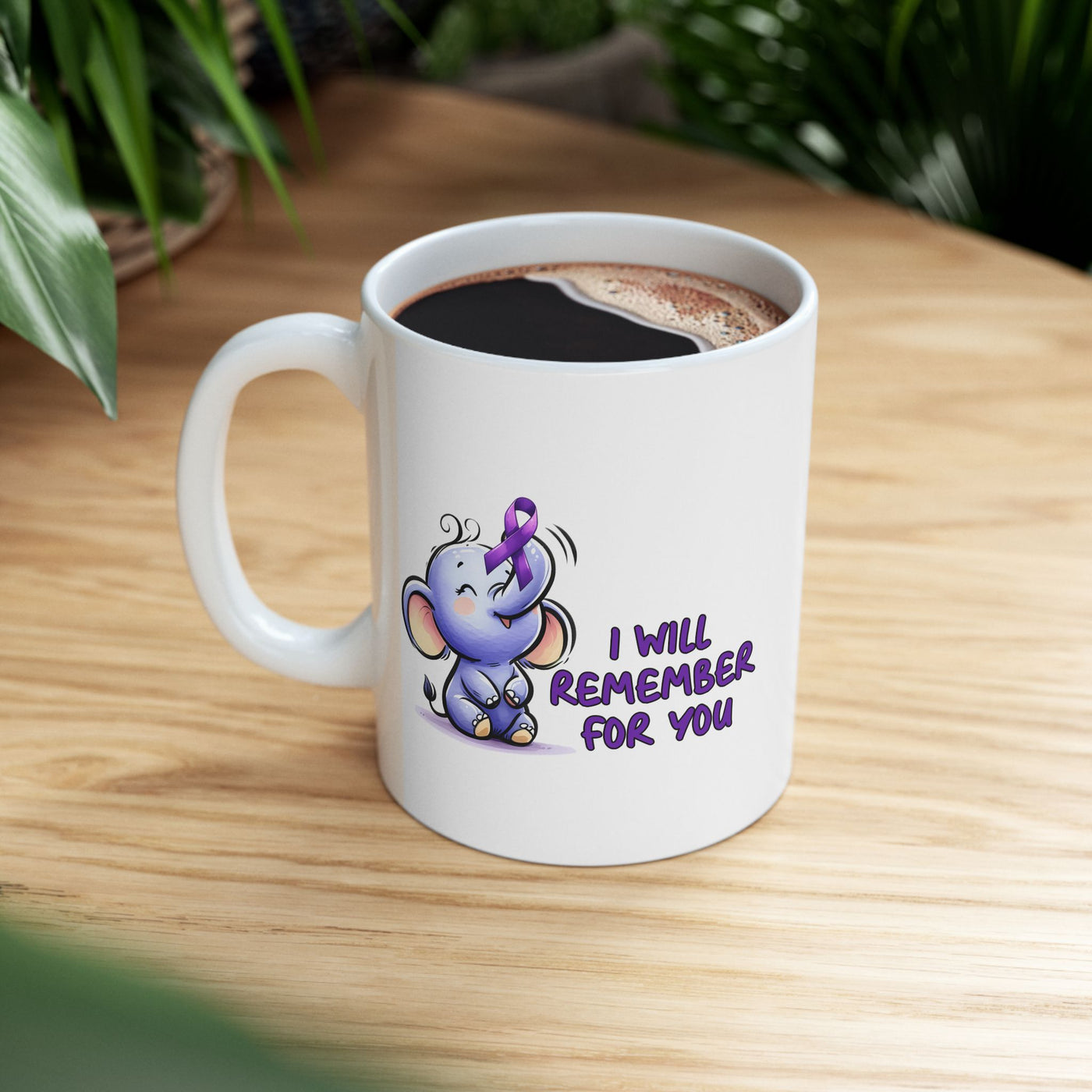 Alzheimers Awareness Ceramic Mug - Remember Your Loved Ones - Ideal Gift for Alzheimers Caregivers - Pillow & Mug Co.