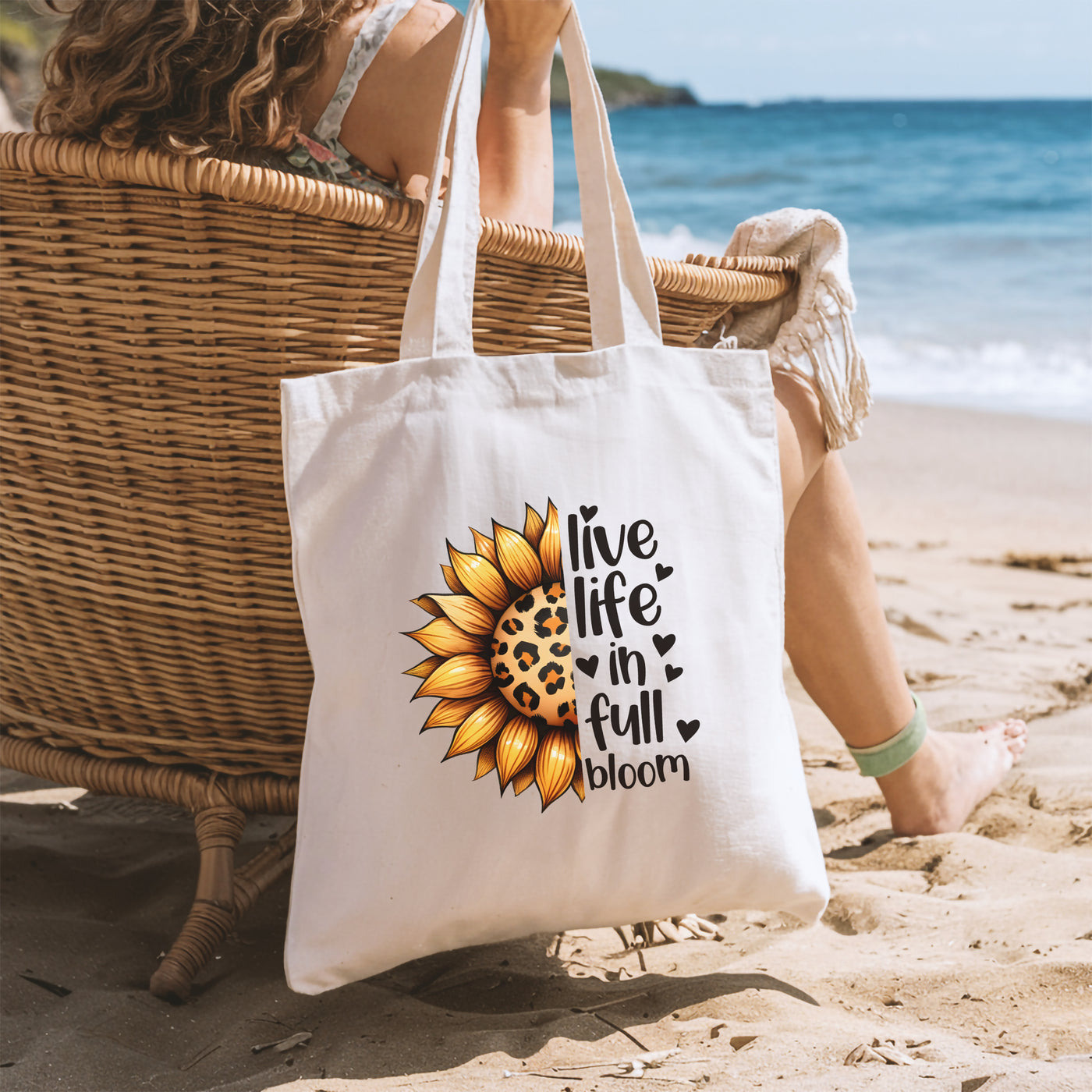 Tote Bag - Springtime Time Tote Bag - Perfect For Beach Outings Picnics And Adventures - Customizable Gift Idea For Her