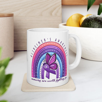 Alzheimer Awareness Ceramic Mug  Beautiful and Meaningful Gift for Those Affected by Alzheimers Disease - Pillow & Mug Co.