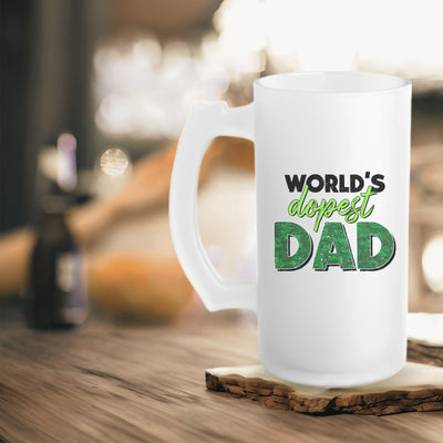 Beer Mug - Frosted Beer Glass Dads Ultimate Mancave Mug - Fathers Day Beer Lovers Gift