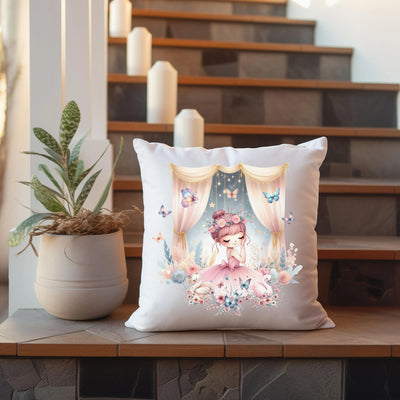 a pillow with a picture of a princess on it