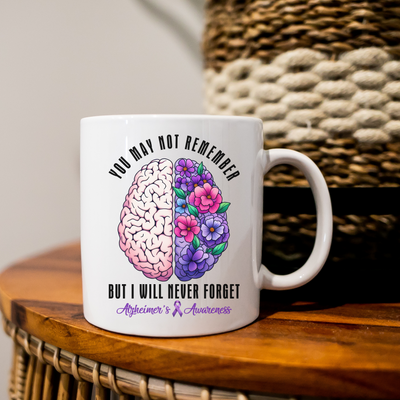 a coffee mug with a picture of a brain on it