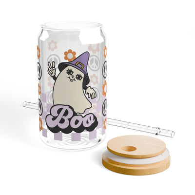 Ghost Boo Sipper Glass - 16oz Halloween Party Drinkware - Pillow & Mug Co.