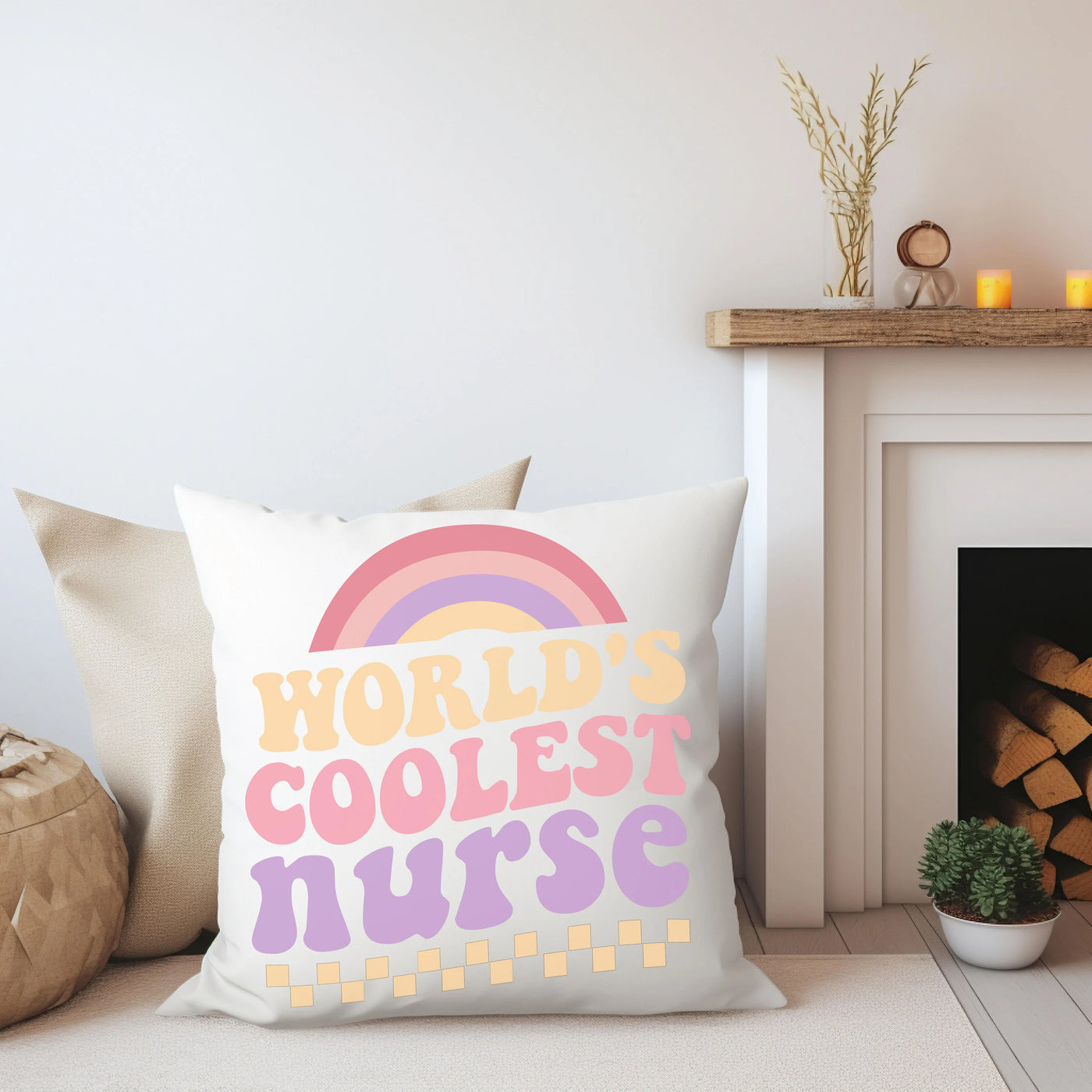 Coolest Nurse Square Pillow - Perfect Gift for Nurses  Worlds Best Nurse Cushion - Pillow & Mug Co.