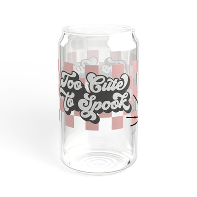 Too Cute to Spook Sipper Glass - 16oz for Halloween Parties - Pillow & Mug Co.