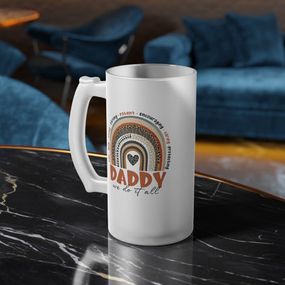 Fathers Day Gift - Frosted Glass Mug For The Ultimate Mancave - Practical Gift for Dad - Ideal Gift for Beer Lovers - Party Starter Mug Printify