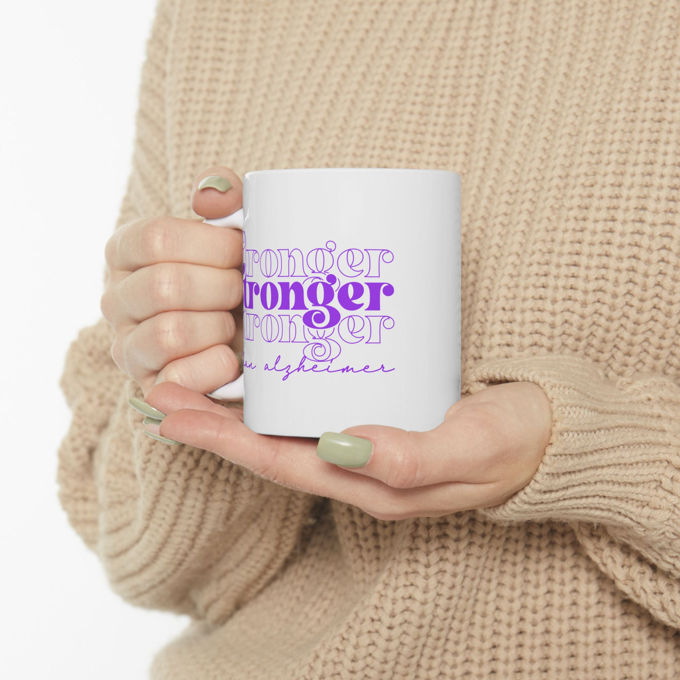 Stronger Than Alzheimers Ceramic Mug for Endurance and Hope - Pillow & Mug Co.