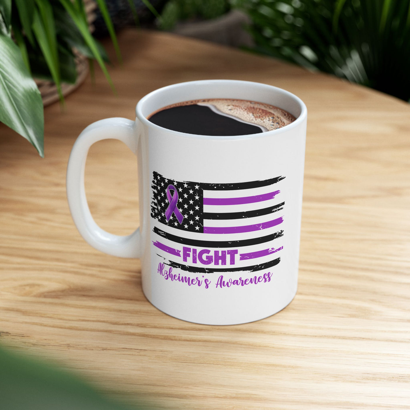 Alzheimers Awareness Ceramic Mug - Fight Dementia with Every Sip - Pillow & Mug Co.