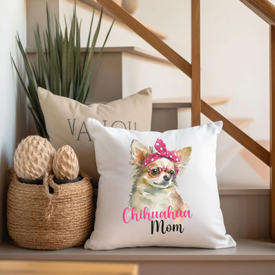 a pillow that has a picture of a dog on it