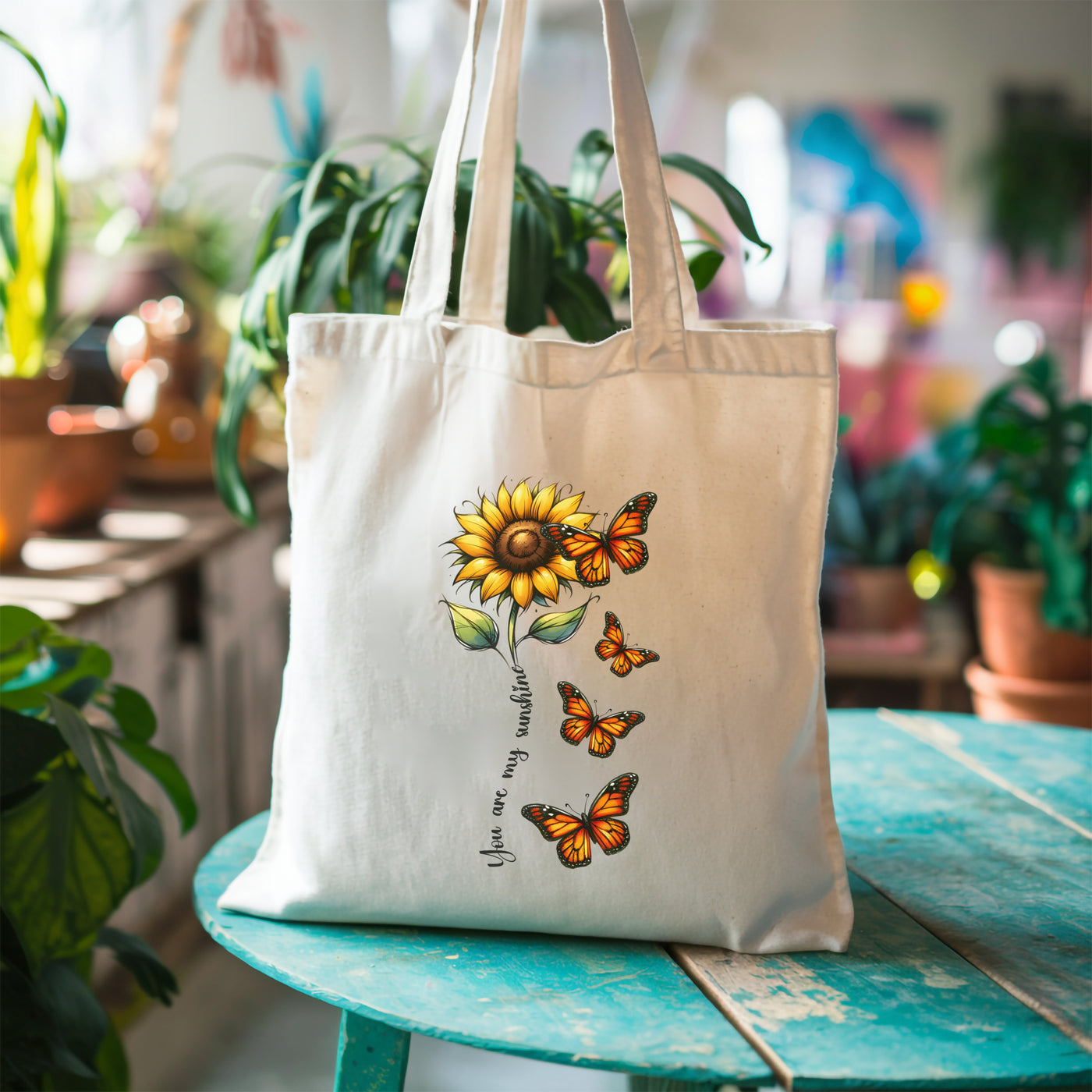 Tote Bag - Springtime Tote Bag - Ideal For Beach Outings Picnics And Adventures - Customized And The Perfect Gift For Her