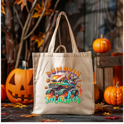 a tote bag sitting on top of a table