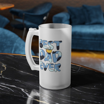 Fathers Day Gift - Frosted Glass Mug For The Ultimate Mancave - Practical Gift for Dad - Ideal Gift for Beer Lovers - Party Starter Mug Printify