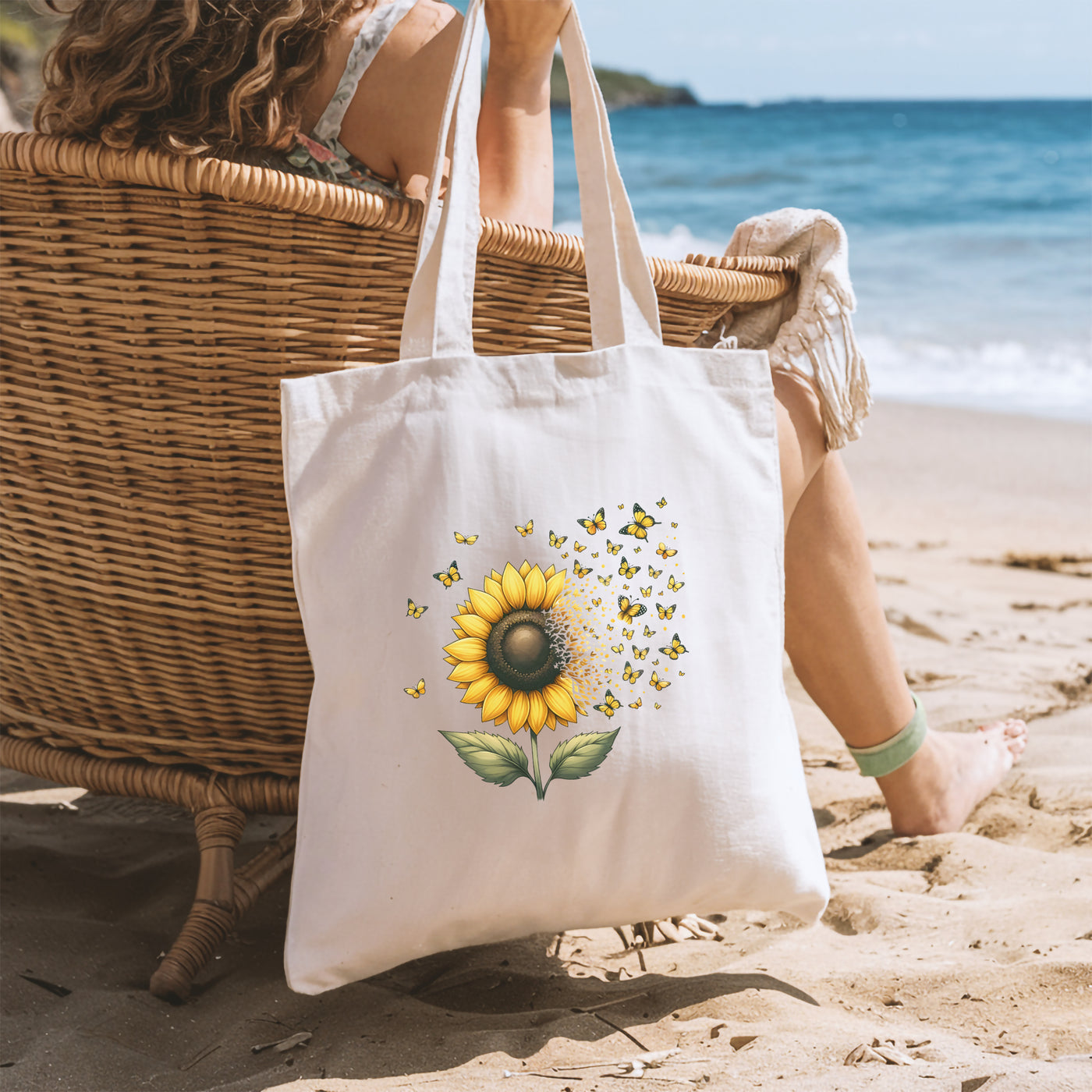 Tote Bag - Springtime Tote Bag - Ideal For Beach Outings Picnics And All Your Adventures - Customizable Gift For Her