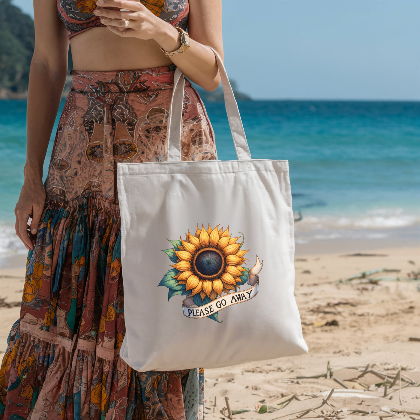 Tote Bag - Custom Springtime Tote Bag - Perfect For Beach Outings Picnics And Adventures - Great Gift For Her