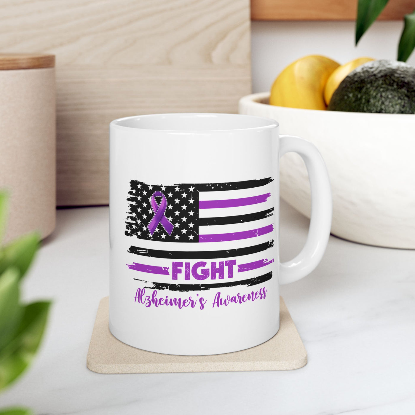 Alzheimers Awareness Ceramic Mug - Fight Dementia with Every Sip - Pillow & Mug Co.