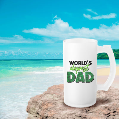 Beer Mug - Frosted Beer Glass Dads Ultimate Mancave Mug - Fathers Day Beer Lovers Gift