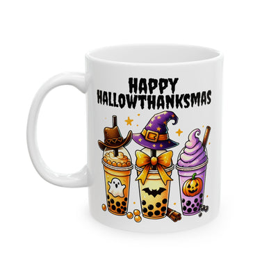 Happy HallowThanksMas Holiday Ceramic Mug 11oz - Pillow & Mug Co.