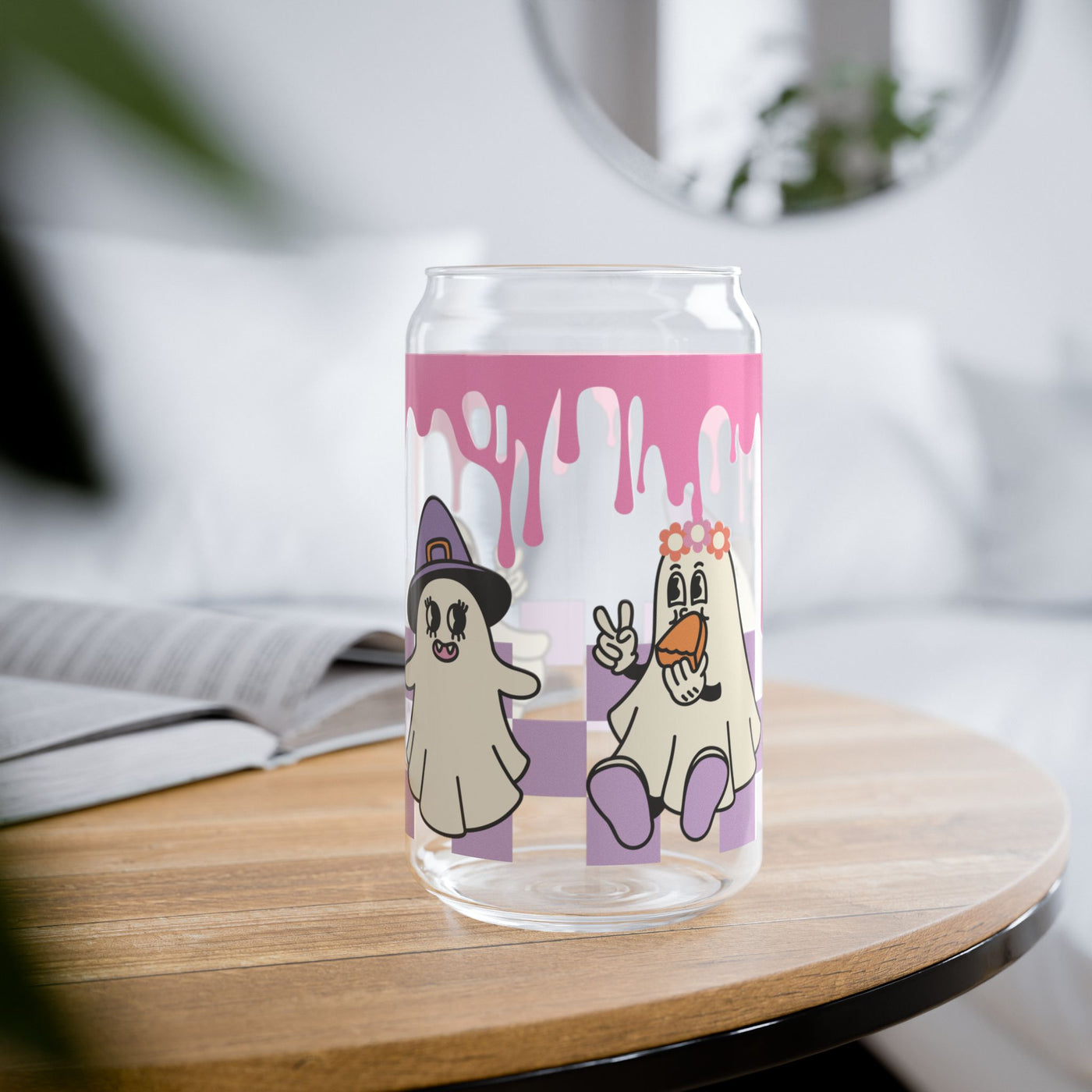 16oz Ghost Crew Sipper Glass - Unique and Stylish Paranormal Drinkware for Halloween Enthusiasts - Pillow & Mug Co.