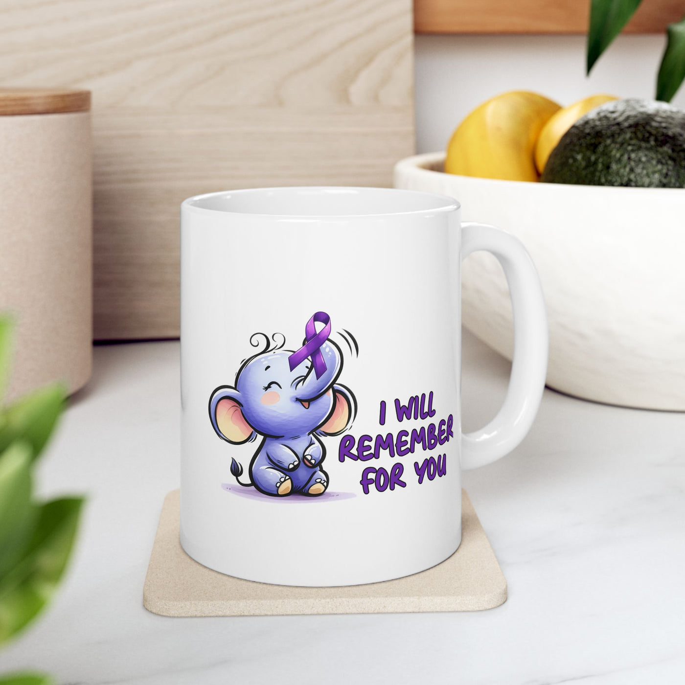 Alzheimers Awareness Ceramic Mug - Remember Your Loved Ones - Ideal Gift for Alzheimers Caregivers - Pillow & Mug Co.