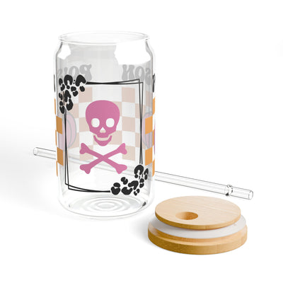 16oz Poison Skull Sipper Glass - Unique Spooky Halloween Drinking Experience - Pillow & Mug Co.