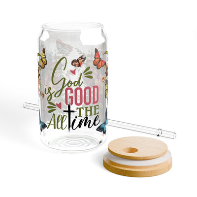 God is Good All the Time, Can Glass, 16oz - Pillow & Mug Co.