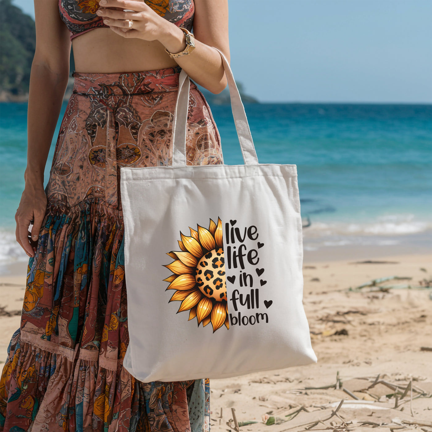 Tote Bag - Springtime Time Tote Bag - Perfect For Beach Outings Picnics And Adventures - Customizable Gift Idea For Her