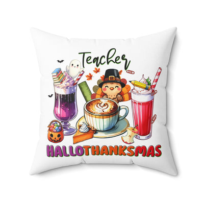 Teacher HalloThanksMas Pillow - Perfect Gift for Educators - Pillow & Mug Co.