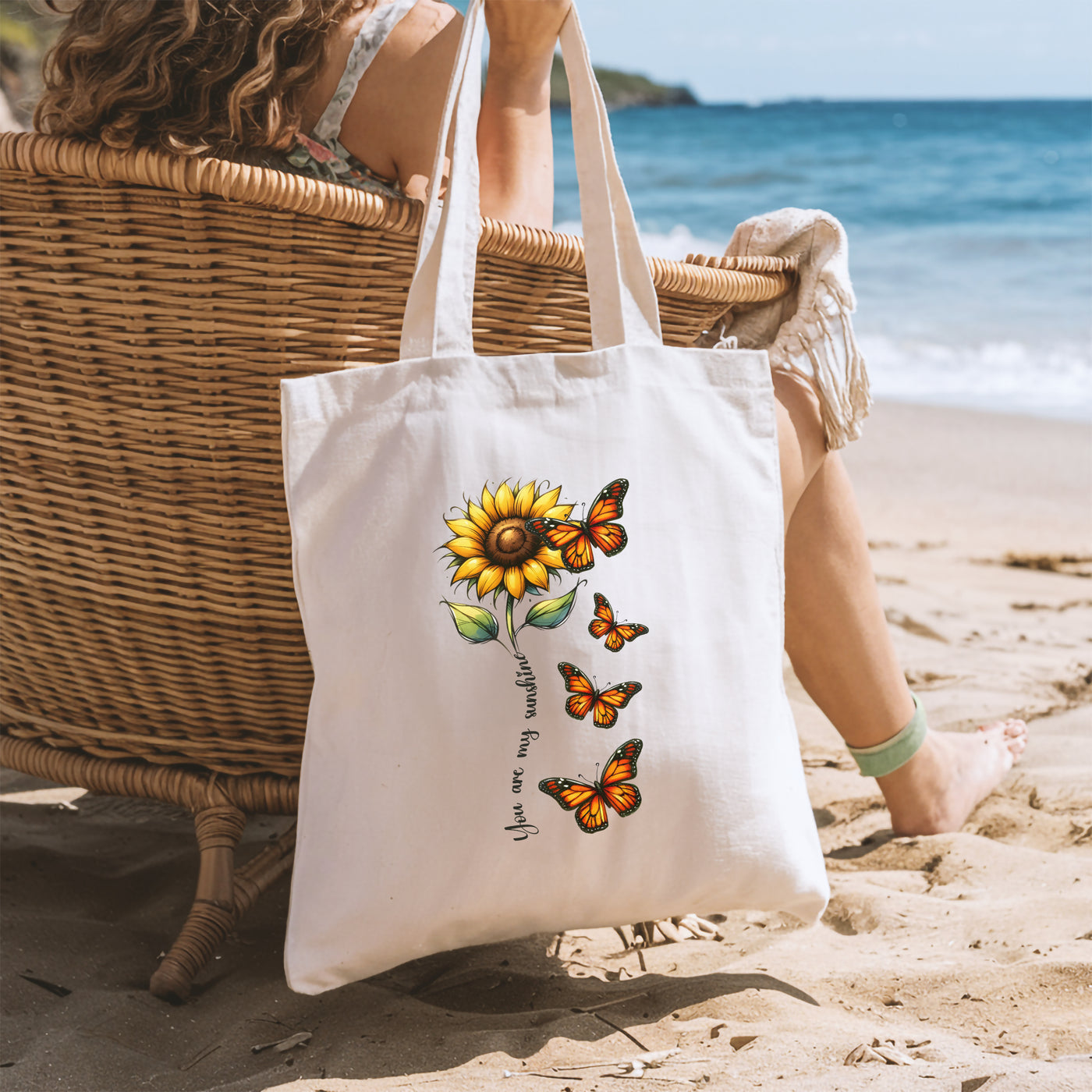 Tote Bag - Springtime Tote Bag - Ideal For Beach Outings Picnics And Adventures - Customized And The Perfect Gift For Her