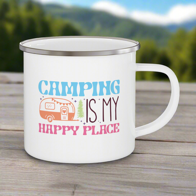 Camping is My Happy Place, Camping Mug Printify