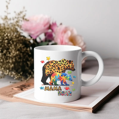 a coffee mug with a picture of a bear on it