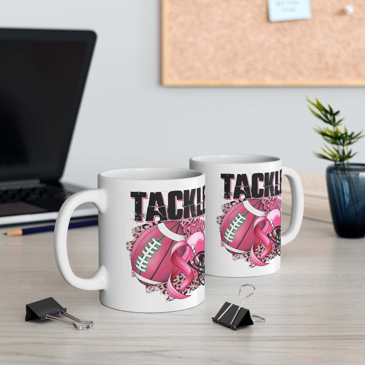 Bold and Powerful Cancer Fighting Ceramic Mug - Tackle Cancer with Every Sip - Pillow & Mug Co.