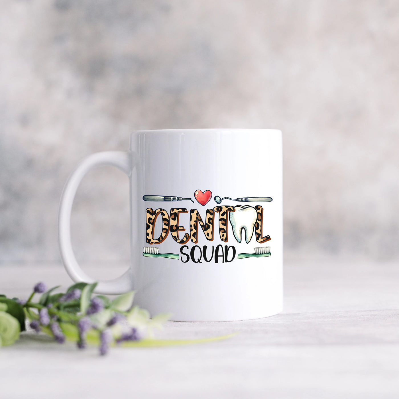 a white coffee mug with the word animal soup on it