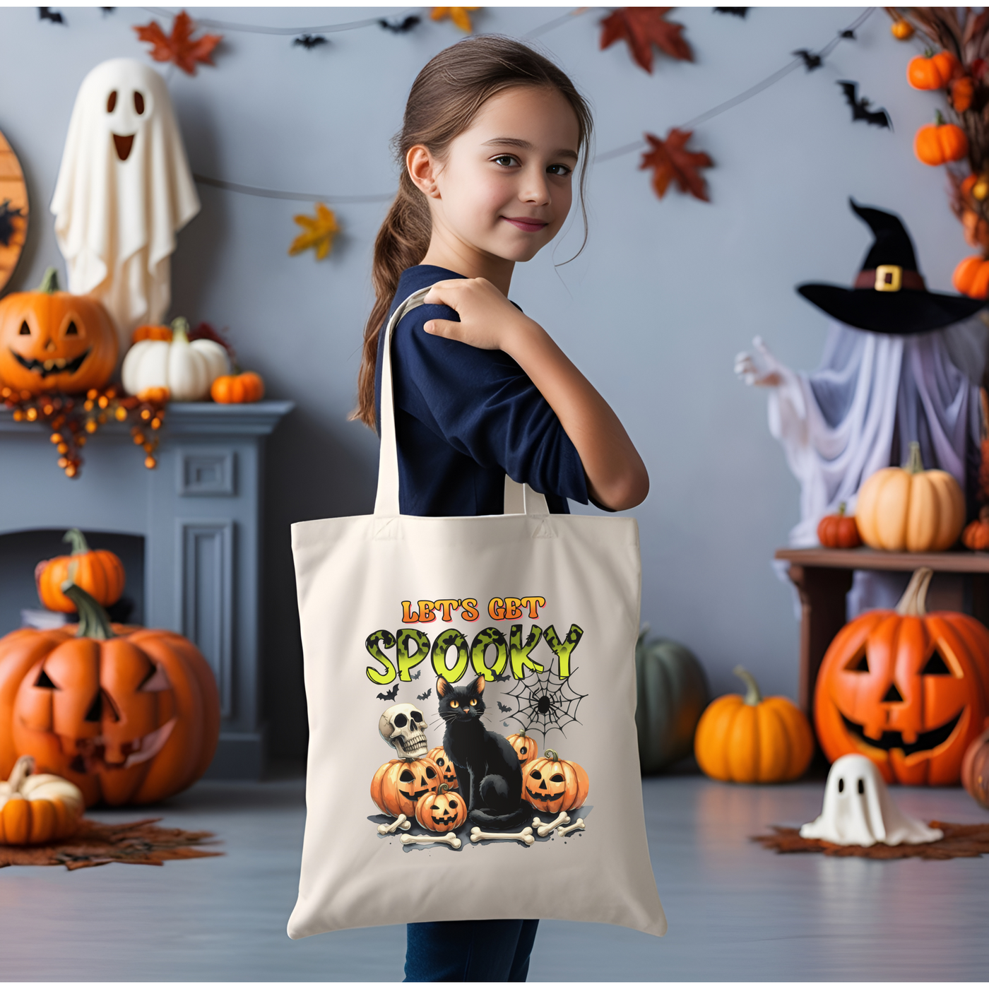 Spooky Halloween Tote Bag - Perfect for Trick or Treating - Pillow & Mug Co.