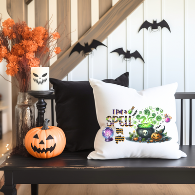 Spellbinding Halloween Square Pillow - I Put A Spell On You Design - Pillow & Mug Co.