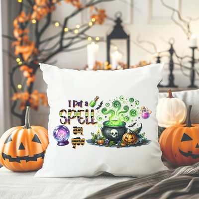 Spellbinding Halloween Square Pillow - I Put A Spell On You Design - Pillow & Mug Co.